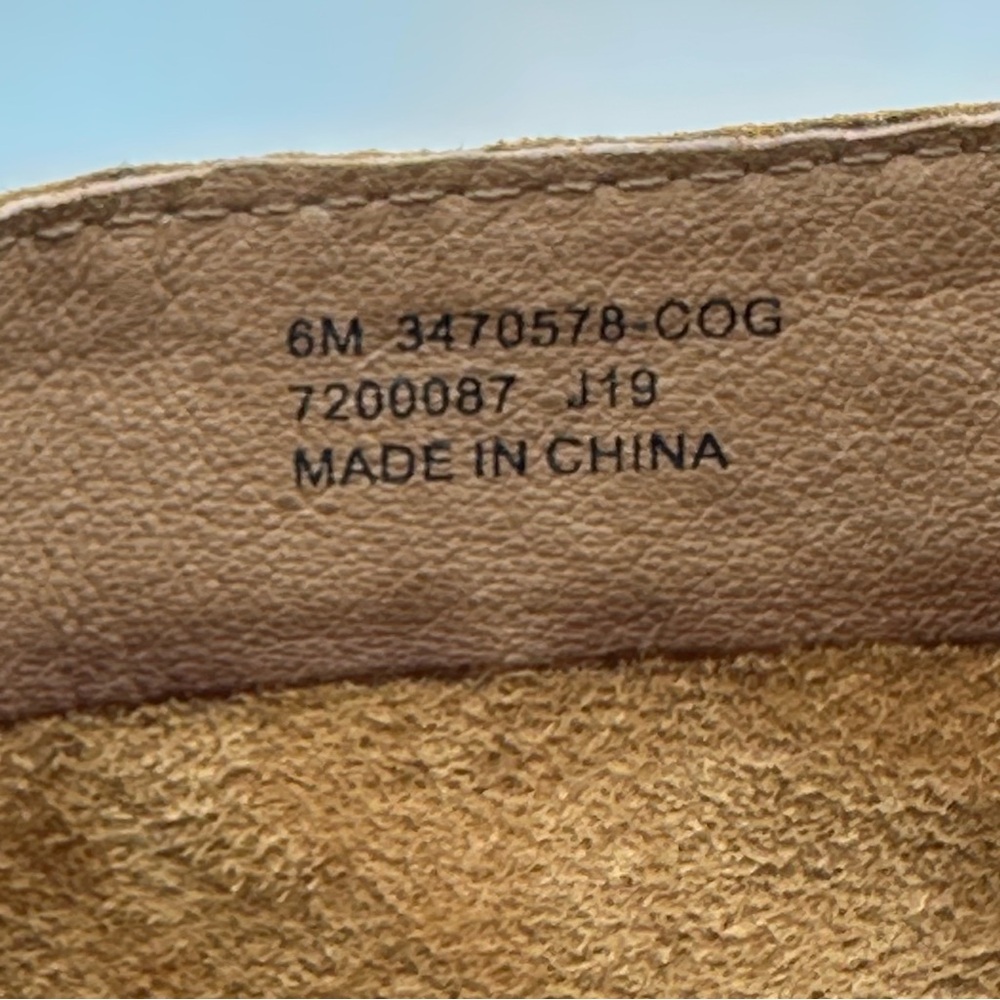 FRYE Cognac Ankle Boot Bootie Sz 6M Brown Leather Side zip Western Cowgirl - Picture 11 of 16